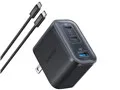 Anker Nano Charger (70W 3ports) with USB-C & USB-C ケーブル B121AN11 [ブラック]