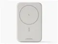マグネット式ワイヤレス充電対応モバイルバッテリー 25208 [ホワイト]