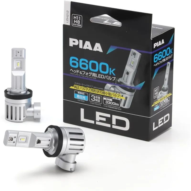 LEH212 [LED 蒼白 6600K H8/H9/H11/H16]