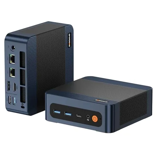 BOSGAME P3 Mix Gaming Mini PC、AMD Ryzen 5 7640HS ミニコンピューター 32GB(16GB*2) DDR5 1TB PCIe SSD、USB 4.0、デュアル2.5G LAN、4Kトリプルディスプレイ