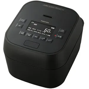 【TOSHIBA】RC-10MGX-K 東芝 5.5合炊き 真空圧力IHジャー炊飯器 グランブラック 炎匠炊き しゃもじ・軽量カップ付き 【備長炭かまど丸釜】