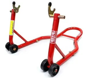 ツールズアイランド(Toolsisland) バイクスタンド リア メンテナンススタンド サポートワイヤー付 取扱説明書付 (V型, レッド) TSB024