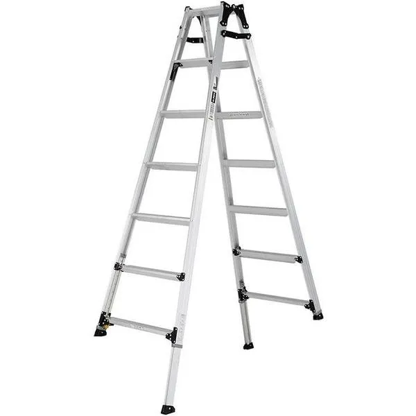 ※法人専用品※アルインコ 伸縮脚立(ステップ幅広)210cm 天板高さ1.88-2.18m PRW210FX 1点