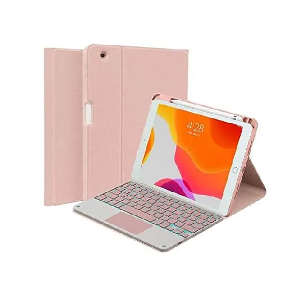QYiiD Touchpad Keyboard Case for iPad Pro 12.9-inch 2017/2015 (Old Model, 2nd ＆ 1st Generation), Magnetically Detachable Backlit Keyboard, S_並行輸入
