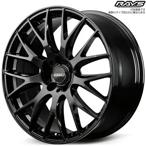 レイズ RS 2x9Plus (BXZ) 18×8.0J+44 5H 120 φ60.1 1本 [ヴェルファイア 40系 AAHH40W TAHA40W TAHA45W AAHH45W] グロッシーブラック