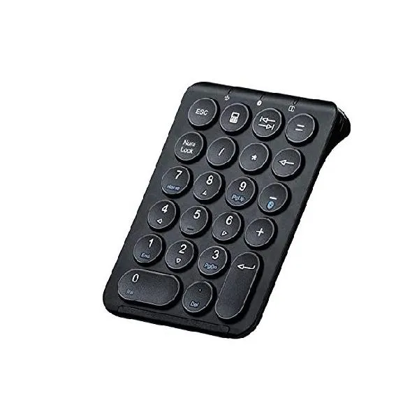SANWA Bluetooth Numeric Keypad, Rechargeable Wireless Ten Key Number Pad, 22-Key Portable ＆ Slim Financial Accounting Numpad for Laptop Comp_並行輸入