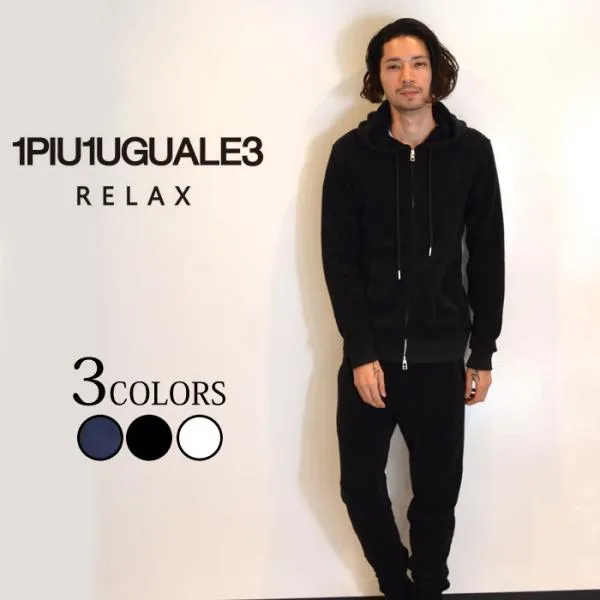 AKM Contemporary エイケイエムコンテンポラリー セットアップ パイルロゴジップ パーカー＆ロングパンツ mens メンズ 上下 ジャージ上下 セット