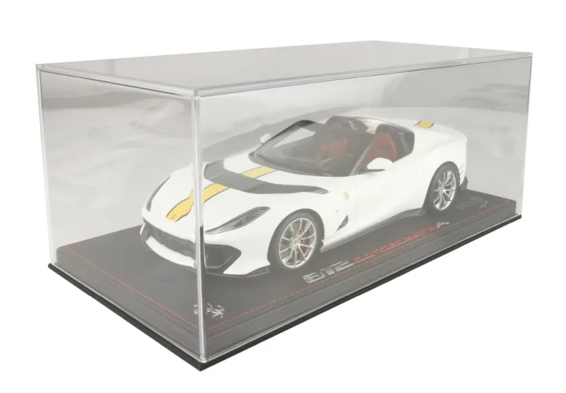 BBR 予約 ミニカー 1/18 Ferrari 812 Competizione A Avus White Color With Yellow Stripe ケース付 [P18209EV]