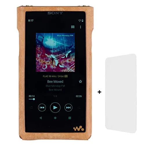 MITER ケース Sony ソニー NW-WM1AM2 / NW-WM1ZM2 Walkman 用の手作りイタリアプエブロレザーケースカバー Case Cover + スクリーンプロテクター for WM1AM2 WM1ZM2 (Light Camel)