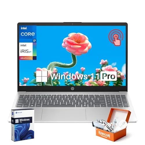 HP 15.6 タッチスクリーンビジネスノートパソコン、15.6インチFHDタッチディスプレイ、Intel 第13世代 i7-1355U、32GB DDR4 RAM、2TB SSD、Iris Xe Graphics、高速充電、Microsoft Offic