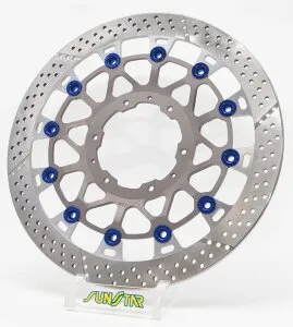 SUNSTAR サンスター WORKS EXPAND [ワークスエキスパンド] フロントディスクローター CBR929RR CBR954RR Fire Blade HONDA ホンダ ブレーキディスクローター ブレーキ 左用 / ピンカラー：ブルー / フローティ