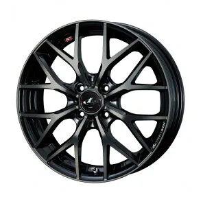 ウェッズLEONIS レオニス MX 15インチ リム幅5.5J インセット+50 4穴 PCD100 PBMC/TI (パールブラック ミラーカット/チタントップ) ホイール 2本セット