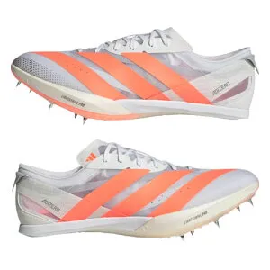 アディダス (adidas) 陸上 スパイクシューズ アディゼロ フィネス ユニセックス 短距離 (26ss) ホワイトxオレンジ 24.5-27.5cm JQ5932【ADJSPK】