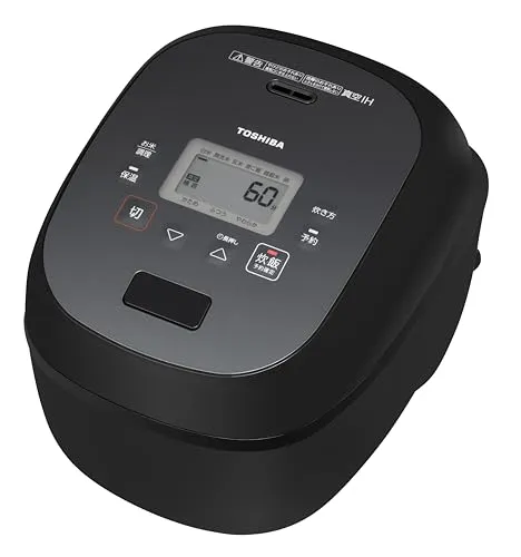 TOSHIBA(東芝) 炊飯器 炎匠炊き 5.5合 RC-10RWA(K) グランブラック 真空IH rice cooker 日本製 真空ひたし 早炊き 真空保温白米40時間 お手入れ簡単