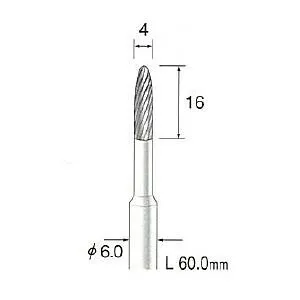 ミニター MINITOR BC4341 超硬カッター スパイラルカット φ4 BC-4341