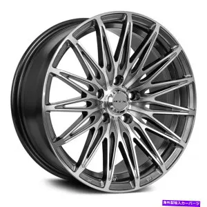 ホイール 4本セット RTXクリスタルホイール17x7.5（38、5x114.3、73.1）4のブラックリムセット RTX CRYSTAL Wheels 17x7.5 (38, 5x114.3, 73.1) Black Rims Set of 4【並行輸入品】