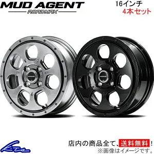 デリカD：5 CV系 アルミホイール MID ロードマックス マッドエージェント【16×7J 5-114 INSET40】マルカサービス ROADMAX MUD AGENT 16インチ 5穴 114.3 +40 インセット40 DELICA D5 車用ホイール 1本 4本セット 1