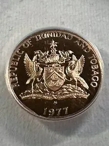 1977-FM トリニダード トバゴ 1 セント プルーフ グレード PR 70 DCAM by ANACS ロー ミンテージ