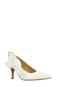 ジェイレニー レディース シューズ パンプス J. Rene Rowin Slingback Pointed Toe Pump White ホワイト