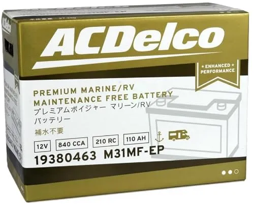 AcDelco ACデルコ マリン/キャンピングカー用ディープサイクルバッテリー (性能強化型) プレミアムボイジャー EP M31MF-EP