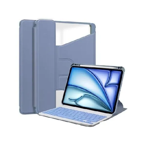 kaidisen 360 Rotating Keyboard Case Compatible with iPad Air 11 inch M2 2024/ Air 5th 4th Generation, Vertical Stand Magnetic Detachable Keyb_並行輸入