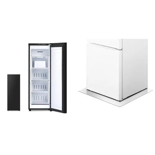 【専用マット付】 【Amazon.co.jp限定カラー】 アイリスオーヤマ スリム 冷凍庫 80L 前開き 幅35.6cm 2024年モデル 家庭用 静音設計 霜取り不要 セカンド冷凍庫 IUSN－S8C-B ブラック