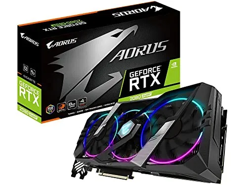 GIGABYTE AORUS GeForce RTX 2080 Super 8G グラフィックカード 3x WINDFORCE ファン 8GB 256-Bit GDDR6 GV-N208SAORUS-8GC ビデオカード