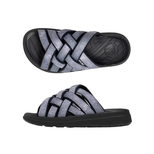 [マリブサンダルズ] ZUMA LX スライドサンダル ユニセックス MS024 BLACK DENIM/BLACK US 7.0（24.5～25.0cm）