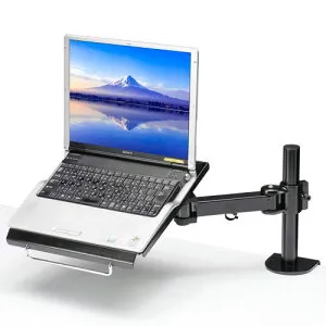 【最大1,000円オフクーポン発行中】ノートパソコンアーム クランプ 角度調節 ポール 机 リモートワーク CR-LANPC1 サンワサプライ
