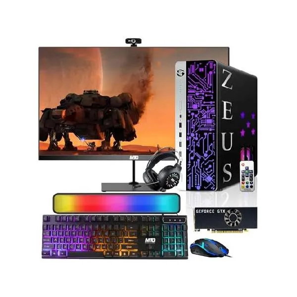 HP G3 Gaming Desktop PC, Intel Core i7 6th Gen, GTX 1050 TI 4GB GDDR5, 16GB RAM, 256GB SSD + 1TB HDD 24 Inch Monitor, RGB Kit, Windows 11 (Re_並行輸入