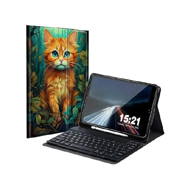 BREIDMKFM Keyboard Case for iPad 10th Gen 2022 10.9 Inch with Pencil Holder, Detachable Wireless Bluetooth Keyboard Tablet Cover for iPad 10t_並行輸入