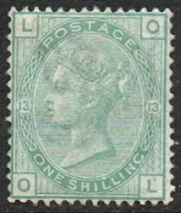 SG150 1/- グリーン（プレート13）、ミント、CV ?650 (GB)