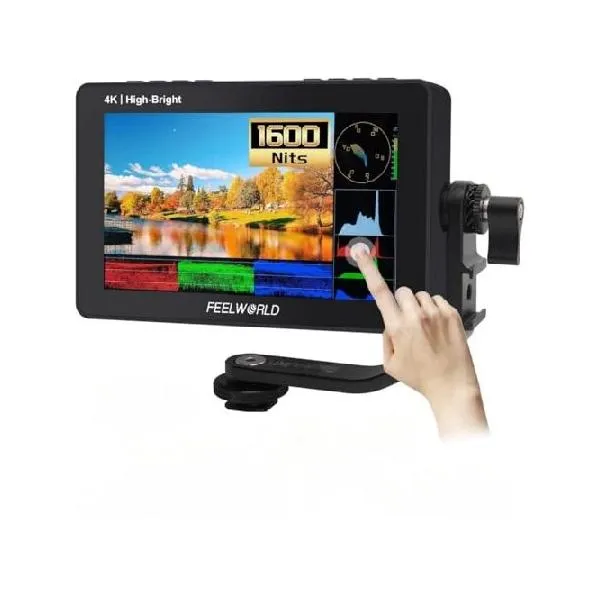 FEELWORLD F5 Prox DSLR Camera Field Monitor 1600nit High Bright 5.5 Inch, 4K Touch Screen 1920x1080 HDMI 3D LUT 5V Type-C Power Supply FHD Pe_並行輸入