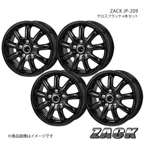 ZACK JP-209 フロンクス WDB3S/WEB3S 2024/10～ アルミホイール4本セット【16×6.5J 5-114.3 +38 グロスブラック】