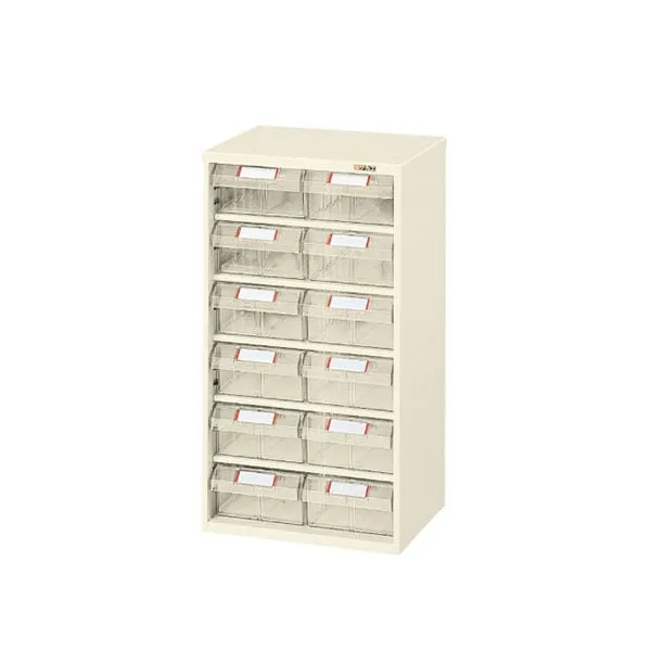 サカエ ピックケース パーツキャビネット スチールケース 引出し 2列6段 幅300×奥行223×高さ540mm L7-12