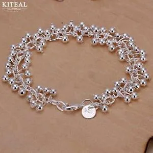 【送料無料】ブレスレット アクセサリ? デトラウベクラシックsm de40651 versilbert 19cm glatt traube perlen kette charm classic