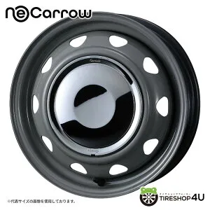【最大P25倍】 WEDS NeoCarrow 12x3.50B 4/100 4/110 4/114.3 マルチPCD グレー/クロームキャップウェッズ ネオキャロ 12穴 ハブ径:Φ67 軽トラック 軽バン新品スチールホイール1本価格 [4本購入で送料無料]