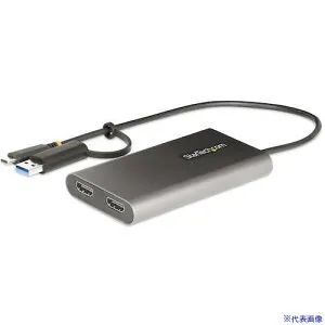 ■スターテック ディスプレイアダプター/USB-C ＆ USB-A/デュアルディスプレイ/HDMI/4K60Hz/100W PD 109BUSBCHDMI(5947697)[法人・事業所限定][外直送元]