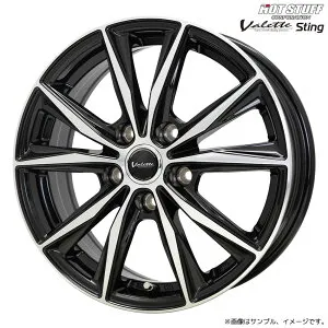 ヴァレット スティング ホイール1本 16x6.0J 5H 114.3 +50 ブラックポリッシュ(BK/P) / 16インチ ホットスタッフ HOT STUFF Valette Sting