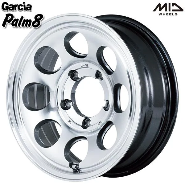 ジムニーシエラ MID Garcia Palm8 ガルシア パーム8 16インチ 6.0J 5H139.7 -5 メタリックグレー/ポリッシュ アルミホイール単品 4本セット 送料無料