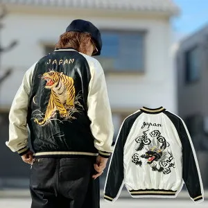 テーラー東洋 TAILOR TOYO スカジャン スーベニアジャケット Mid 1950s Style Acetate Souvenir Jacket “ROARING TIGER” × “BLACK DRAGON” ブラック 黒 BLACK TT15877-119 2026春夏