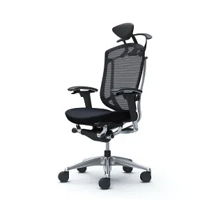 【4/25は2人に1人最大100％ポイントバック】オカムラ コンテッサ セコンダ CC8DBR CC8DXR 小型可動ヘッドレスト フレーム:ポリッシュ ボディ:BK座クッション アジャストアーム ハンガー付