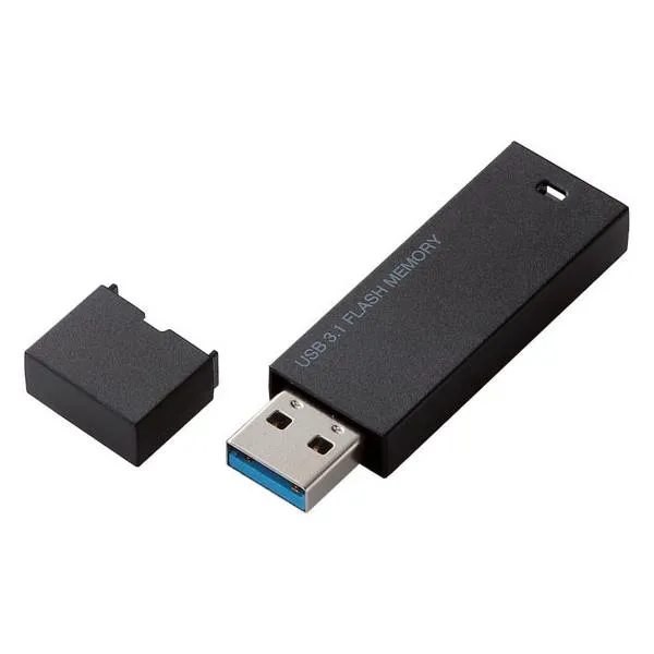 【お取り寄せ】エレコム キャップ式USBメモリ ブラック32GB MF-MSU3B32GBK H