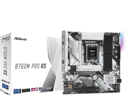 ASRock マザーボード B760M Pro RS Intel 第12世代 ・ 13世代 CPU （ LGA1700 ）対応 B760チップセット DDR5 Micro ATX マザーボード 【国内正規代理店品】
