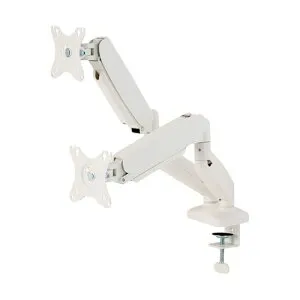 エレコム ELECOM モニターアーム ディスプレイアーム デュアルアーム ガス式 ホワイト DPA-DL08WH(69-7625-57) 取り寄せ商品