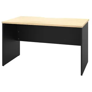 【車上渡し】アール・エフ・ヤマカワ プラン 木製デスク W1200×D700 ナチュラル×ブラック脚 (重量：29.1kg) RFPD-1270NA-BL | アールエフヤマカワ オフィス 事務所 オフィステーブル ワークテーブル
