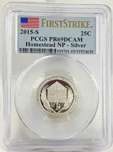 2015-S シルバークォーター ホームステッド NP FS PCGS PR 69 DCAM