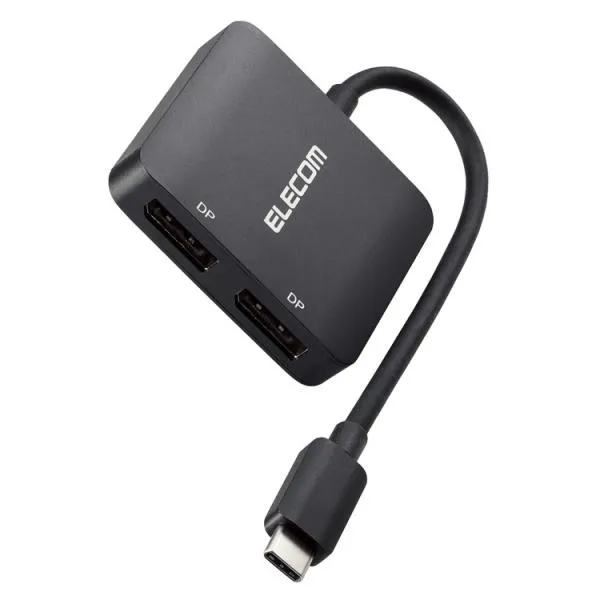 エレコム USB Type-C - DisplayPort 変換 USB-C プラグ to DP ×2 8K 30Hz タイプC ポート搭載 Windows Mac Chromebook iPhone iPad Android 等対応 代引不可