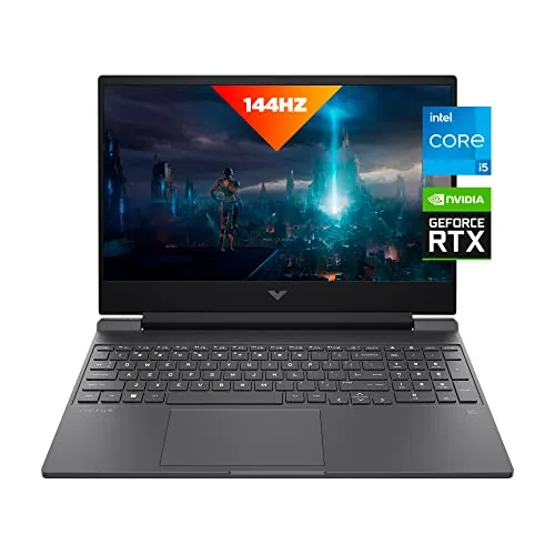HP Victus 15 ノートパソコン FHD IPS 144Hz ディスプレイ 応答時間 9ms 第13世代 Intel Core i5-13500H 16GB RAM 512GB SSD NVIDIA GeForce RTX 4050 GPU (6G
