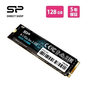 シリコンパワー SSD 内蔵SSD 128GB ストレージ NVME PCIe Gen3 m.2 ssd 2280 ゲーム 内蔵型 超高速 ゲーミングSSD パソコン ゲーミング PC 3D NAND PCIe3.0×4 メーカー パソコンパー 超高速 ゲーミングSSD 内蔵 12
